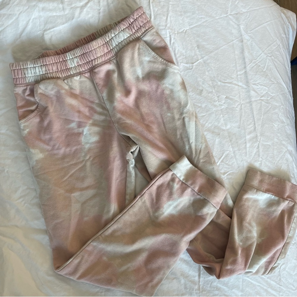 Girls pink tie-dye sweatpants